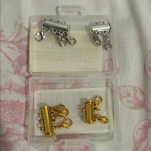 Elegant Gold and Silver Necklace Clasps